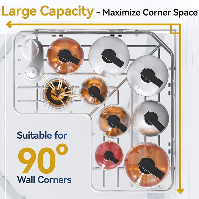 YASONIC Corner Shower Caddy Organizer, 5-Pack Self-Adhesive Rustproof Bath Shelves with Soap Holder & 4 Hooks, Large Capacity Shower Storage Rack for Bathroom Organization, Silver