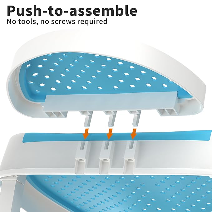 Baby Bathtub Support for Babies 0-6 Months, Foldable Portable Infant Bathtub, Ergonomic Mesh Baby Bath Tub, Blue