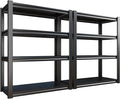 Raybee 40" W Garage Shelving Heavy Duty Storage Shelves 56.9" H Metal Shelving Heavy Duty Load 1600LBS Adjustable Metal Shelves for Storage for Pantry Kitchen 40" W x 19.1" D x 56.9" H 2 Pack
