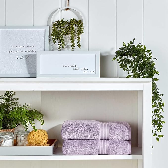 Christy Supreme Hygro 4 Piece Towel Set | Lavender | 100% Luxury Supima Cotton | Ultra Soft | Super Absorbent | 650GSM | 2 Bath Towels 2 Hand Towels