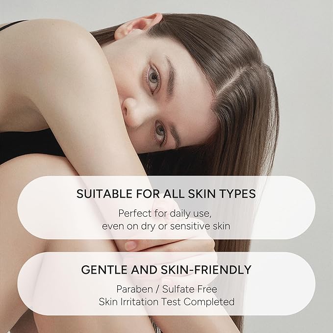 Korean Body Wash with Hyaluronic Acid & Aloe – Hydrating Moisturizing Cleanser for All Skin – Infused with Natural Extracts – Paraben & Silicone-Free – Peach Floral Musk, 500ml / 16.9 fl oz