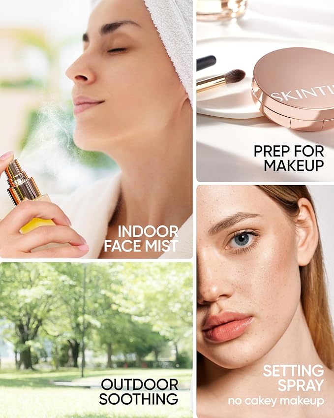 SKINTIFIC Radiance Booster Serum Spray, Hydrating Face Mist with Bifida Ferment & Squalane, Instant Dewy Glow, Soothes Skin, Vegan Skin Care, All In One Mist 3.3 fl oz