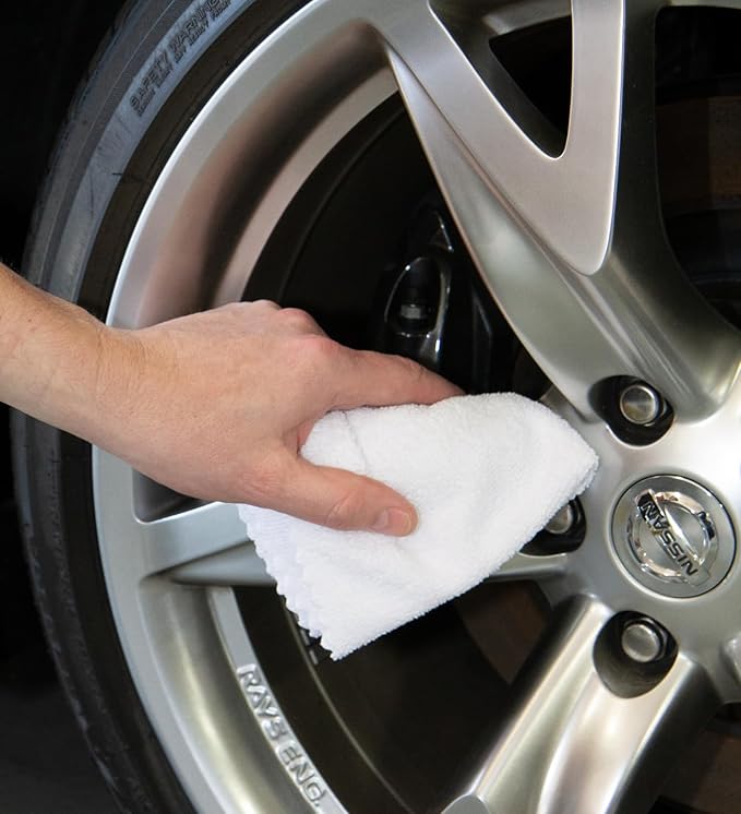 Arkwright Smart Rags in Box - (Pack of 50) Lint Free Microfiber Cleaning Cloth, Scratch & Streak-Free, Dispensable Wash Towels for Cars, Window Glass, and Auto Shop, 12 x 12 in, White