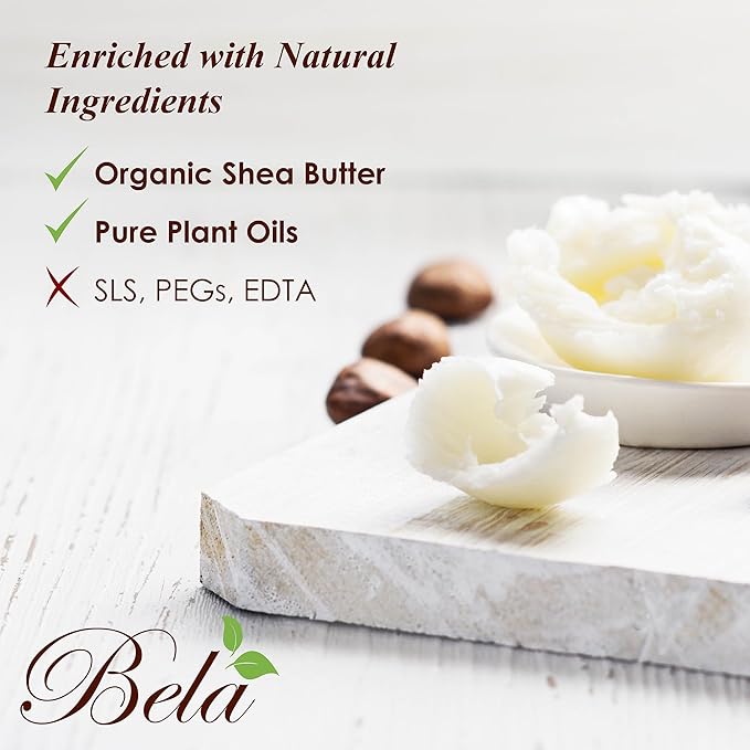 BELA Spearmint and Bran Soap 3.3 OZ (Pack of 6)- French Triple Milled Bar Soap with Organic Shea Butter, Hand, Face and Body Wash Bar, Made in Australia