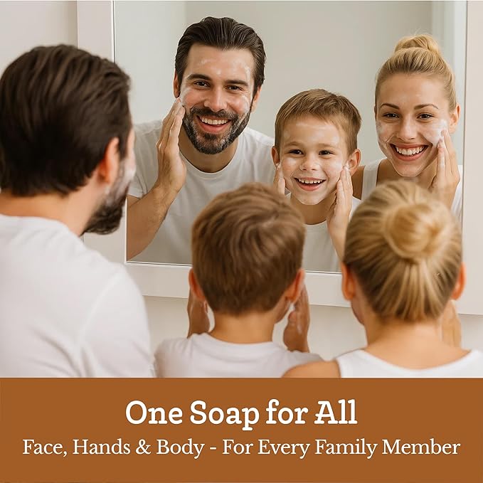 Southern Natural Oatmeal Soap Bar (3 Pack) Unscented Goat Milk Soap Bars With Colloidal Oatmeal & Honey. For Dry, Sensitive Skin. Fragrance Free Cleanser