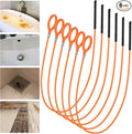 32 Inch Snake Drain Hair Removal Tool (6 Pack), Anti-Break Metal with Nylon Coating Sink Snake, Drain Cleaner Hair Catcher Remover for Shower, Bathroom Sink Tub