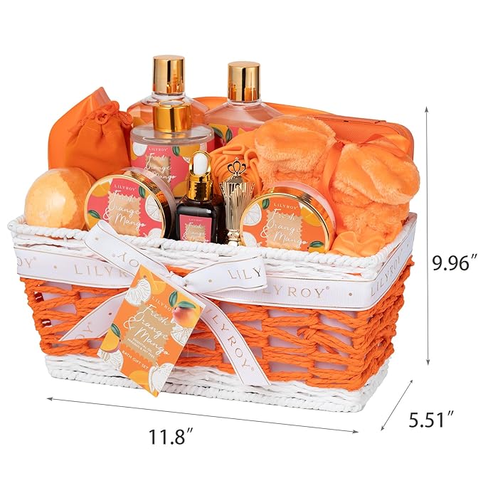 Christmas Gifts for Women Gift - 23-Piece Bath and Body Gift Basket Set for Women, Spa Gift Baskets, Bath Gift Set | Mothers Day Gifts for Mom, Valentine's, Birthday Gift, Holiday Gift Idea for Her