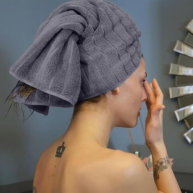 Classic Turkish Towels CTT Luxury Hand Towels for Bathroom Set of 4, 100% Turkish Cotton, Quick Dry & Comfy Towels for Hotel & Spa, Highly Absorbent | 20"x32" (Grey)