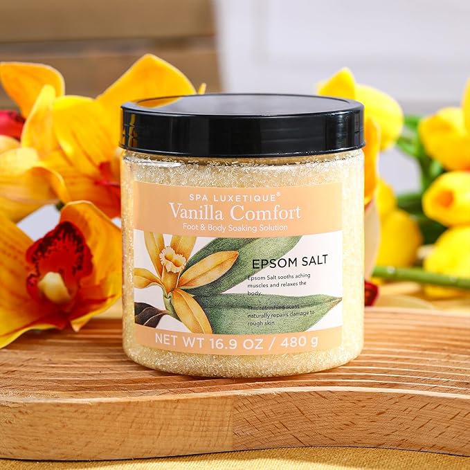 Bath Salts for Soaking, Spa Luxetique Epsom Salts Gifts Set for Women, 3.17lbs Bath Salts for Women, Epsom Salts for Soaking, Mother's Day Christmas Gifts for Woman Mom