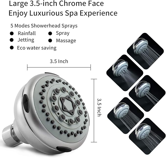 miniwell Shower Filter 720-Plus with replaceable cartridges, shower head filter with Double Filters, remove 99% chlorine (Shower Filter w/Head)