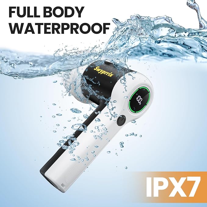 Electric Bathroom Cleaning Brush, Cordless Spin Scrubber Full Body Waterproof IPX7 with 6 Replaceable Brush Heads for Bathtub/Kitchen/Window/Home Cleaning -SD-CTB02