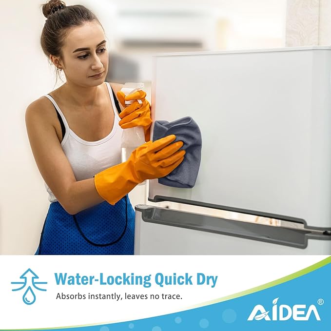 AIDEA Microfiber Cleaning Cloth-24PK, Soft Microfiber Towels for Cars, Absorbent Cleaning Rags, Lint-Free Streak-Free Wash Cloths for House, Kitchen, Window(12inx16in)