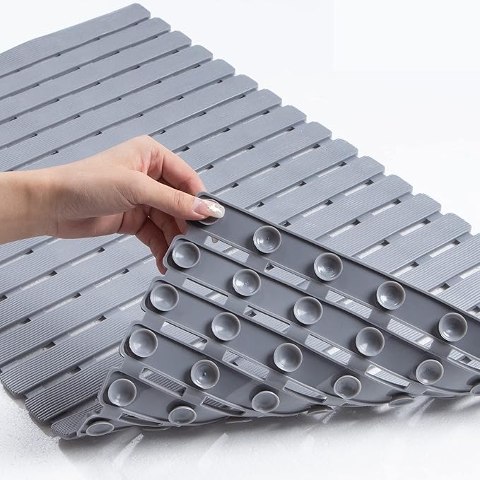 Bathtub Mat Non Slip - Sheepping Shower Mat Machine Washable Anti Slip Bath Mat for Tub, Quick Drain Tub Mat with Suction Cups for Bathroom