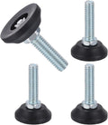 uxcell 5/16"-18 Thread Furniture Feet Levelers, 4Pcs 30mm l Adjustable Furniture Feet Screw in Threaded Leveling Leg Screw on Chair Foot Glides Leveling for Table Chair Cabinet Black