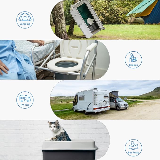 Poesie Poo Absorbent Gel Powder for Portable Toilet Camping Hiking Outdoor Portable Potty Resolution