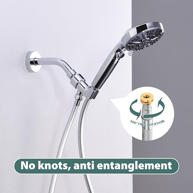 Shower Hose PVC,Explosion Proof Anti Winding Showerhead Hoses Extra Long,Used In Showerheads Spray Bidet Bathing Toilet Cleaning Pet Flexible Rv Shower Hose Replacement (White, 39 In)