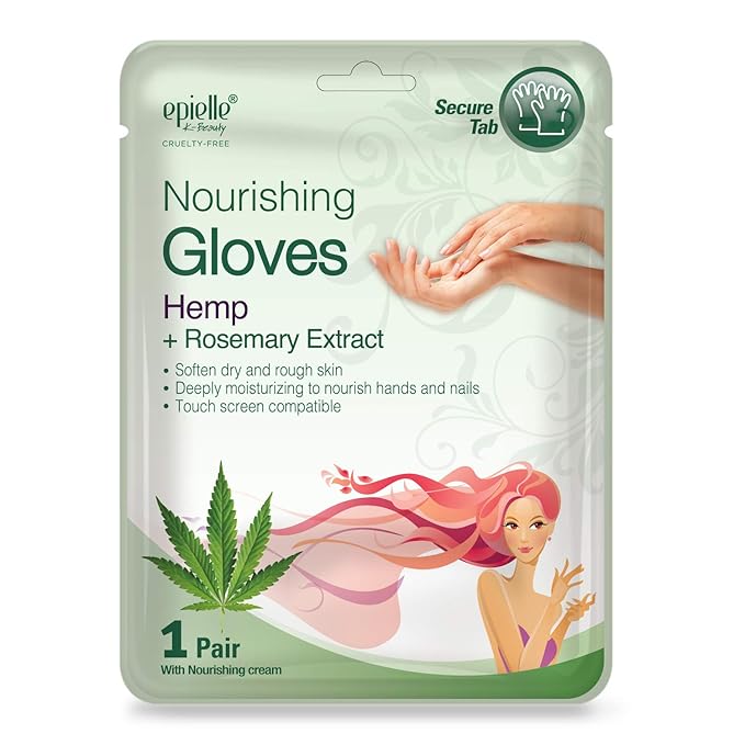 Epielle Relaxing & Nourishing Hand & Foot Masks, Repair and Soften Dry, Overworked Skin, Self Care Gifts for Women, Spa Kit, Stocking Stuffers, 6 Moisturizing Gloves & 6 Moisturizing Socks