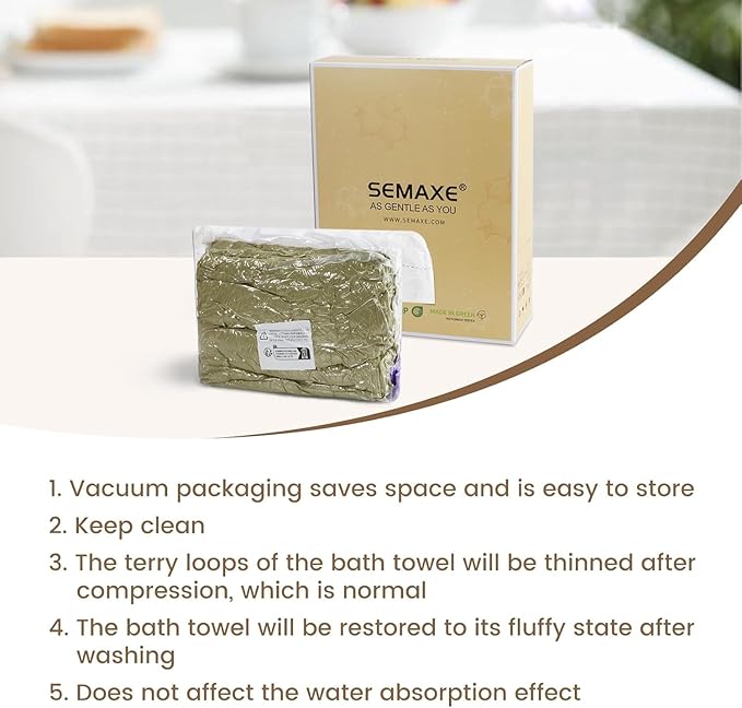 SEMAXE 4-Pack Luxury Bath Towels for Bathroom, 100% Cotton, Soft, Absorbent, and Quick-Drying, 55"x27", Yellow, Perfect for Hotels, Gyms, and Spas