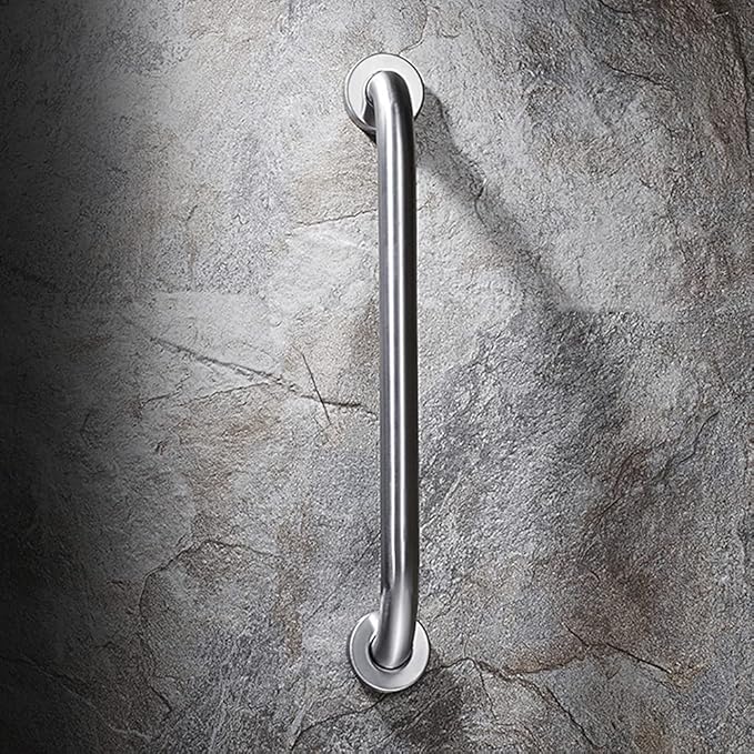Stainless Steel Bathroom Safety Shower Grab Bar, Anti Slip Bathtubs Grab Bars,Toilet Assist Saft Handle Handrail ADA Compliant 500lbs for Handicap Elderly Senior (Brushed, 12 Inches)