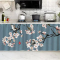 SK Studio Short Curtains for Kitchen, Cabinet Shelf Dust-Proof Blackout Tier Cafe Curtain Under Sink Skirt for Bathroom Laundry Room Style 4, 35.4" W x 31.5" H