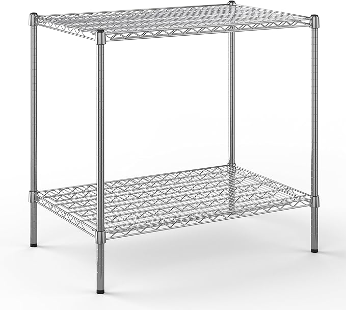 24" Deep x 36" Wide x 34" Height Wire Shelving Kit | 2-Tier | NSF Commercial Storage Rack Unit