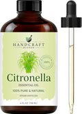 Handcraft Blends Citronella Essential Oil – Huge 4 Fl Oz – 100% Pure and Natural – Premium Grade Essential Oil for Diffuser and Aromatherapy, Skin, Massage, Candle and Soap Making Fragrance