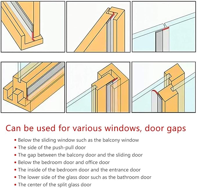 TORRAMI Silicone Weather Stripping 1 inch Width 20 Feet Length, Seal for Door Under Bottom, Gap, Side, Glass Shower Door, Sliding Door,Windows, Transparent