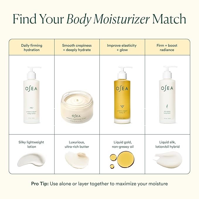 OSEA Undaria Algae™ Body Butter 6.7 oz - For Dry Skin - Ultra Hydrating Whipped Shea Butter + Ceramides - Vegan Skincare & Clean Bodycare - Thick Body Cream - For Extremely Dry Crepey Skin