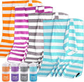 Sfee 2 in 1 Microfiber Beach Towel, Quick Dry Towel Camping Towel Travel Towel Super Absorbent Compact Lightweight Sports Gym Towels Set for Beach, Gym, Hiking, Pool, Backpacking, Bath, Yoga