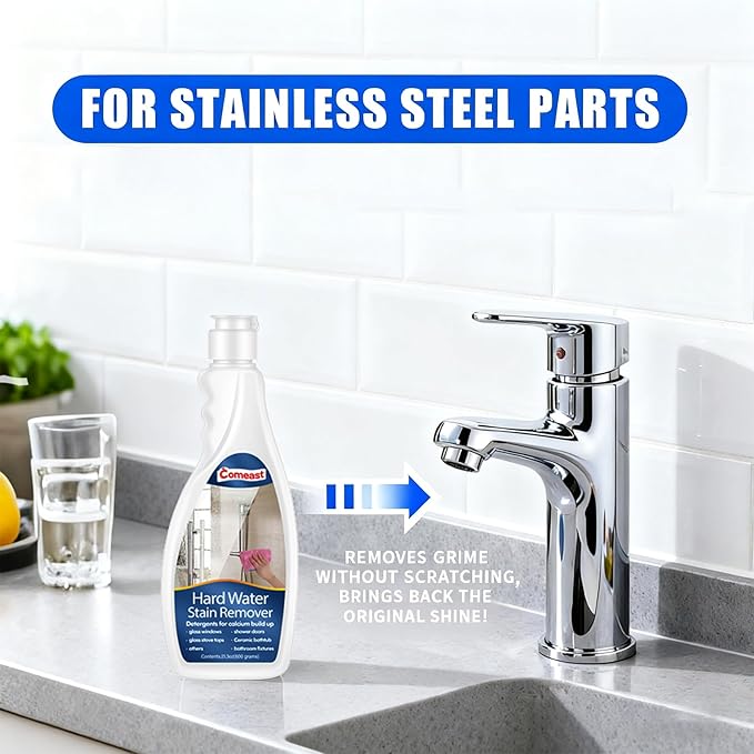 Hard Water Stain Remover, Shower Glass & Shower Door, Toilet Bowl Cleaner, for Calcium Build Up,Meet All Household Cleaner Needs 16 oz(600 grams)