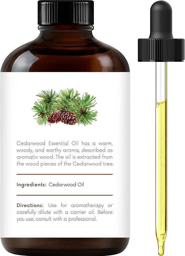 Handcraft Blends Cedarwood Essential Oil – Huge 4 Fl Oz – 100% Pure and Natural – Premium Grade Essential Oil for Diffuser and Aromatherapy, Skin, Massage, Candle and Soap Making Fragrance
