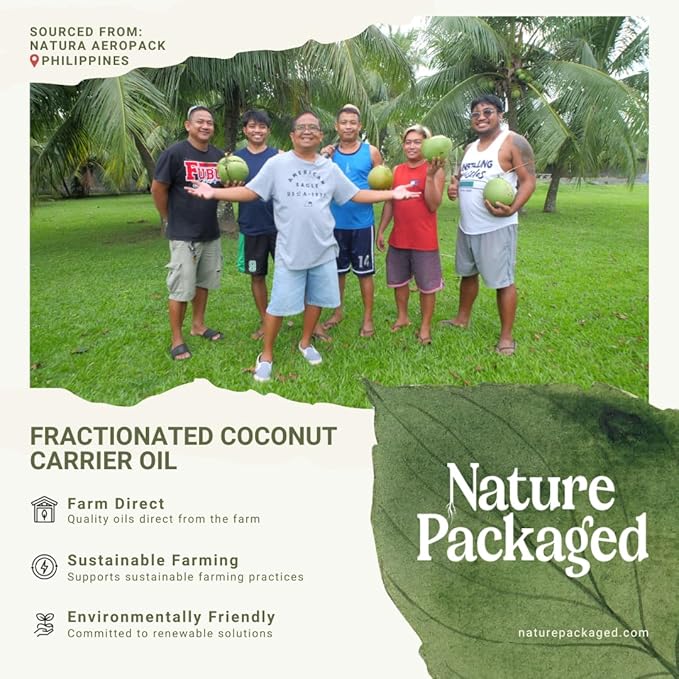 Fractionated Coconut Oil - Sourced Directly from our Farm Partner in the Philippines - Carrier Oil for Diluting Essential Oils, Body, Hair, and Skin Moisturizer - (4Gallons)