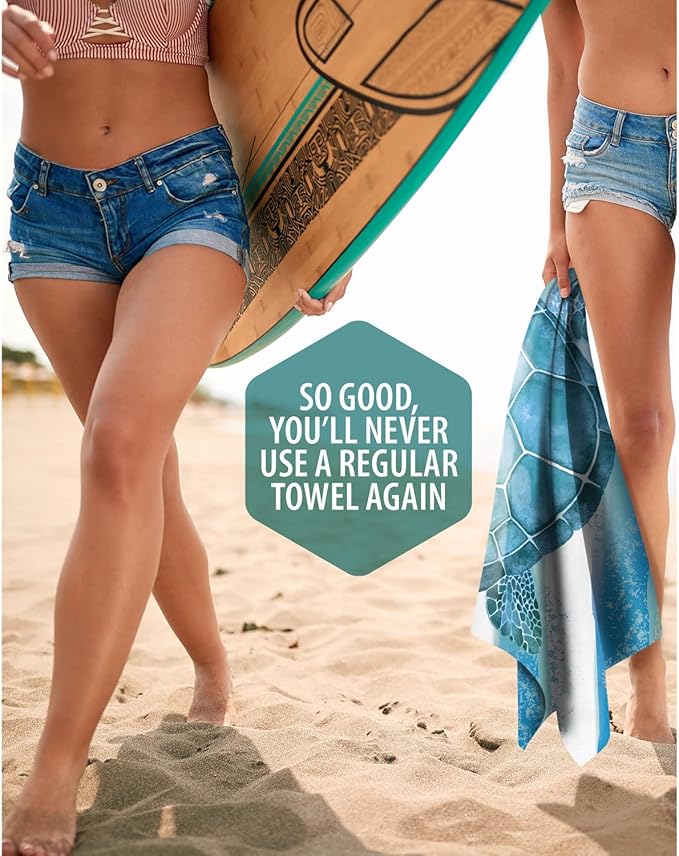 VENTURE 4TH Microfiber Beach Towel: Quick-Dry, Compact, Sand-Free, Absorbent, Sandproof and Lightweight - Perfect for Camping, Beach, and Roadtrips (Blue Mandala Design | 35x78 inches)