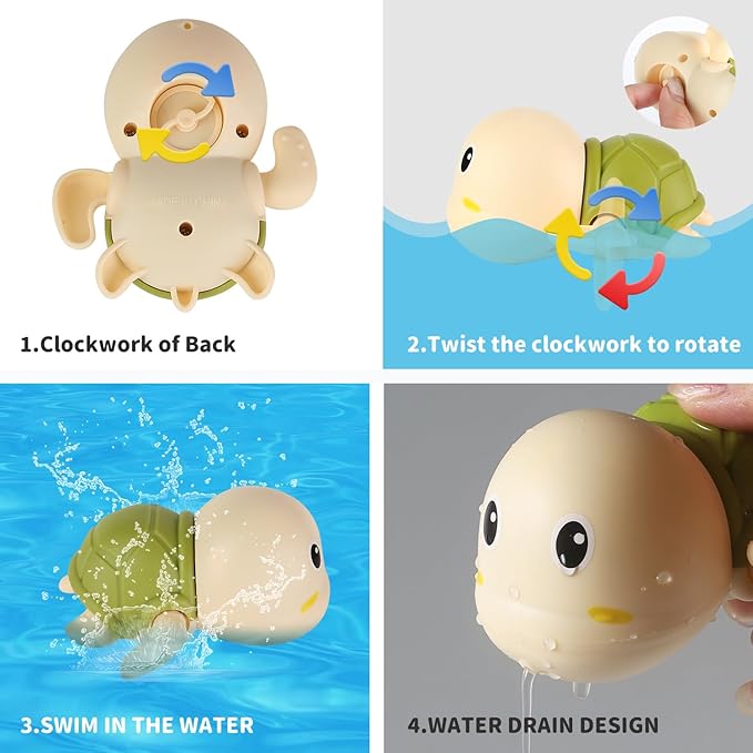 Baby Bath Toys for Toddlers, Crab Bath Bubble Maker with 12 Songs, 3 Pack Wind-up Pool Toys for Kid, Bathtub Toys As Birthday Gift for Boys Girls