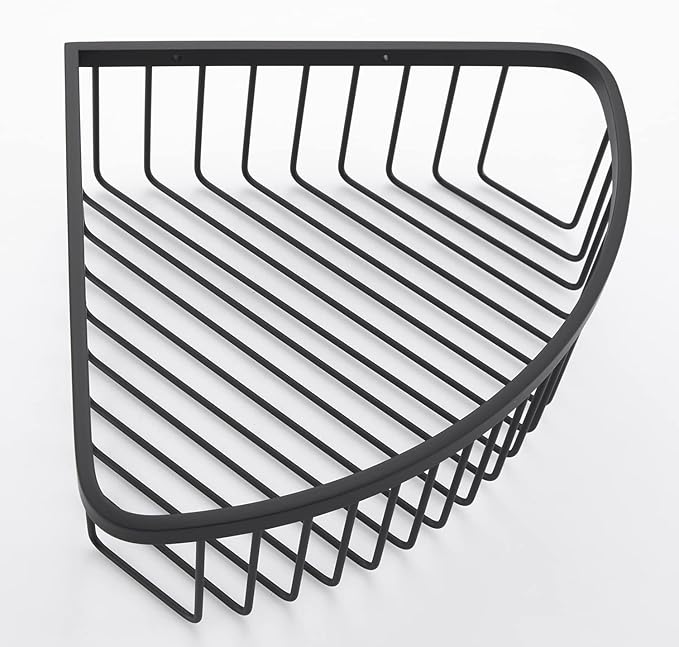 Corner Shower Caddy Organizer, SUS304 Stainless Steel Heavy Duty Rust-Proof Shelf Organizer, Wall Mounted Storage Rack for Bathroom Kitchen, Matte Black