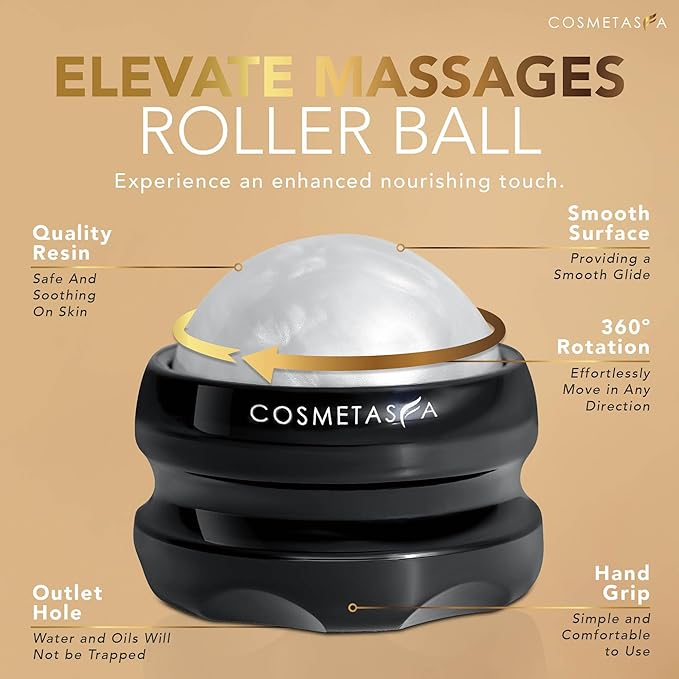 Cosmetasa Sore Muscle Massage Oil for Massage Therapy with Roller - All Natural, Cruelty-Free Massage Oils for Muscle Relaxing & Joint Comfort - Arnica Extract with Lavender & Chamomile Oil (8.8 oz)
