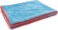 Autofiber Dreadnought Max Triple Layer Microfiber Car Drying Towel, Twist Pile, 1400GSM - Pack of 1, Blue/Red (30 inch x 40 inch)