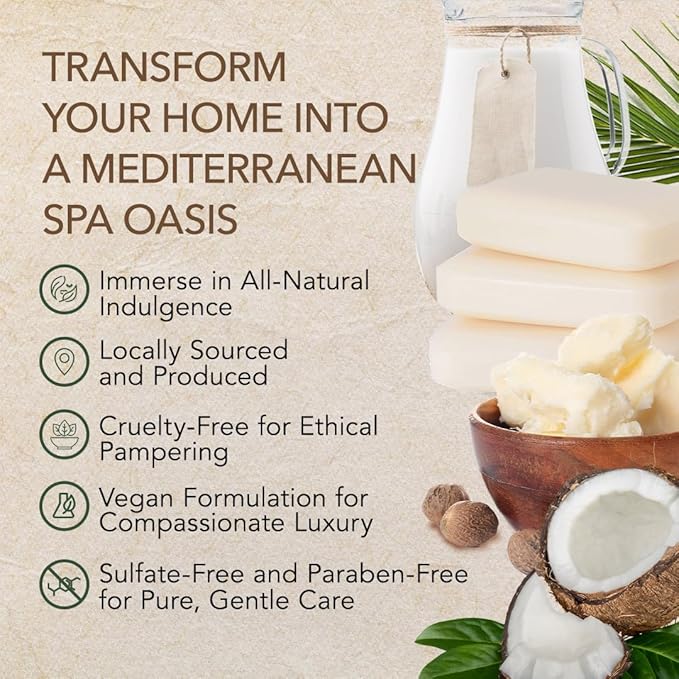 O Naturals 3-Pcs Goat Milk Soap with Soap Saver Bag - Unscented, Triple-Milled, Nourishing, for Sensitive Skin