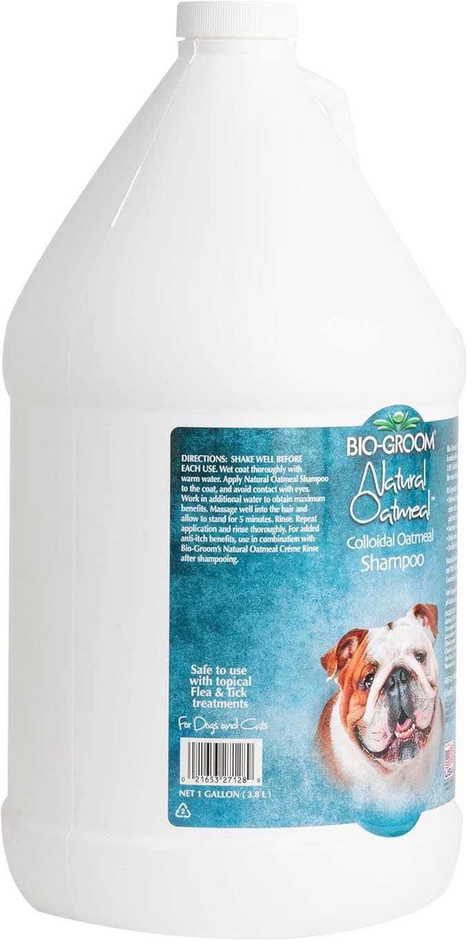 Bio-Groom Oatmeal Dog Shampoo – for Allergies and Itching, Cruelty-Free, Dog Bathing Supplies, Puppy Shampoo for Sensitive Skin, Made in USA, Anti-Itch Dog Products – 1 Gallon