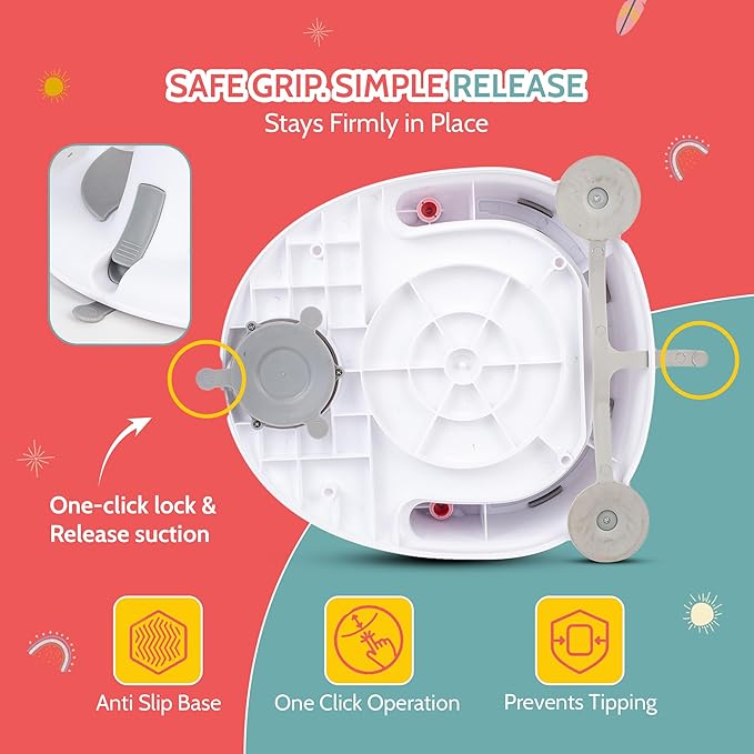 Non-Slip Baby Bath Seats 6-12 Months, Toddler Bathtub Chair with Washable Cusion, Cap Brush & Shower Mug, Infant Chair Comfortable Baby Bath Support for Safe Bathing & Sit Up Bathtub Support