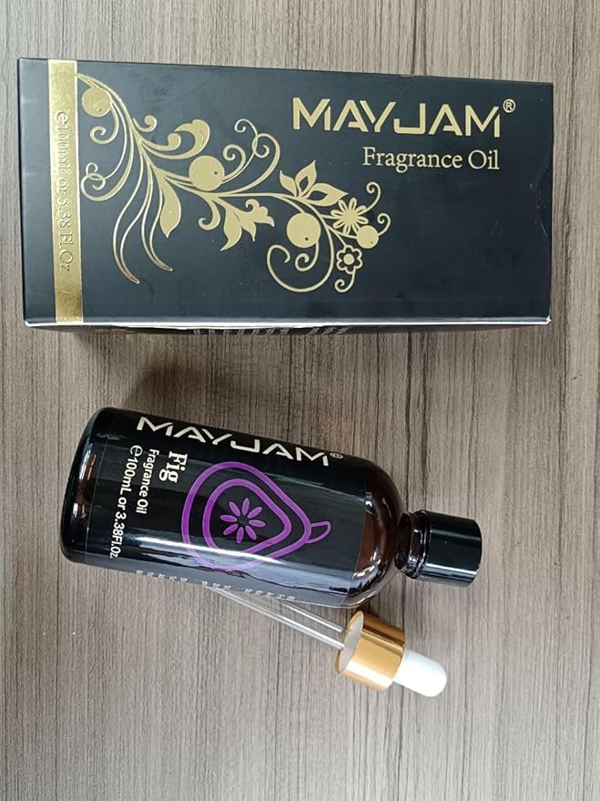 MAYJAM 100ML/3.38FL.OZ Fig Fragrance Oils with Glass Dropper, Essential Oils for Diffusers for Home, Long Lasting Scented Oils for Diffusers Soap Candle Making