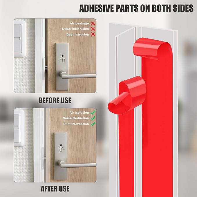 20Ft T-Shaped Door Draft Stopper, Silicone Weather Stripping Seal Tape for Doors and Windows - Clear, 2" Wide (50mm)