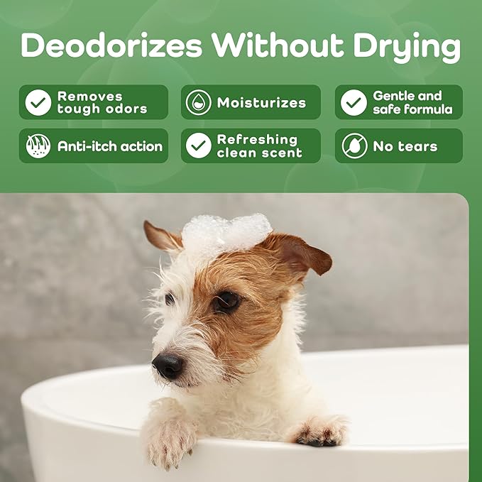 Sensitive Care -Tangle-Free-Silky Shine Softening and detangling Shampoo, Delicate Coat Clean & Odor Control Shampoo – Advanced Shine Formula for Dogs (Jack Russell, 16 Fluid Ounces)