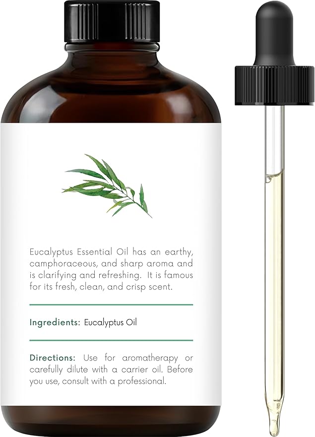 Handcraft Blends Eucalyptus Essential Oil – Huge 4 Fl Oz – 100% Pure and Natural – Premium Grade Essential Oil for Diffuser and Aromatherapy, Skin, Massage, Candle and Soap Making Fragrance