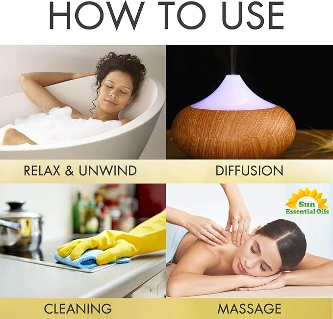 Sun Essential Oils – 16 oz Clove Essential Oil with Dropper for Diffuser, Skin, Aromatherapy Massage, Humidifier, Spicy Scent for Candle, Lotion & Soap Making, Room Fragrance