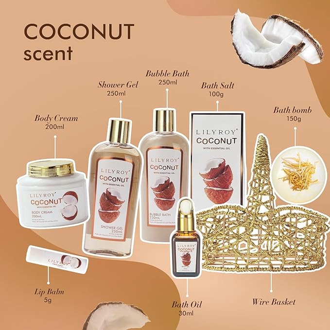 Christmas Gifts for Women and Men - 8-Piece Luxury Bath & Body Gift Set for Women Self Care Kit Spa Gift Baskets | Perfect Mothers Day Gifts for Mom, Birthday Gifts, All Occasion Holiday Present
