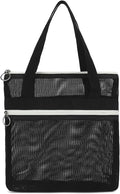 Mesh Shower Caddy Portable Shower Bag for Travel, Gym, Camping – Quick-Dry Hanging Toiletry Organizer with Zipper Pockets for Bathroom Essentials,Black