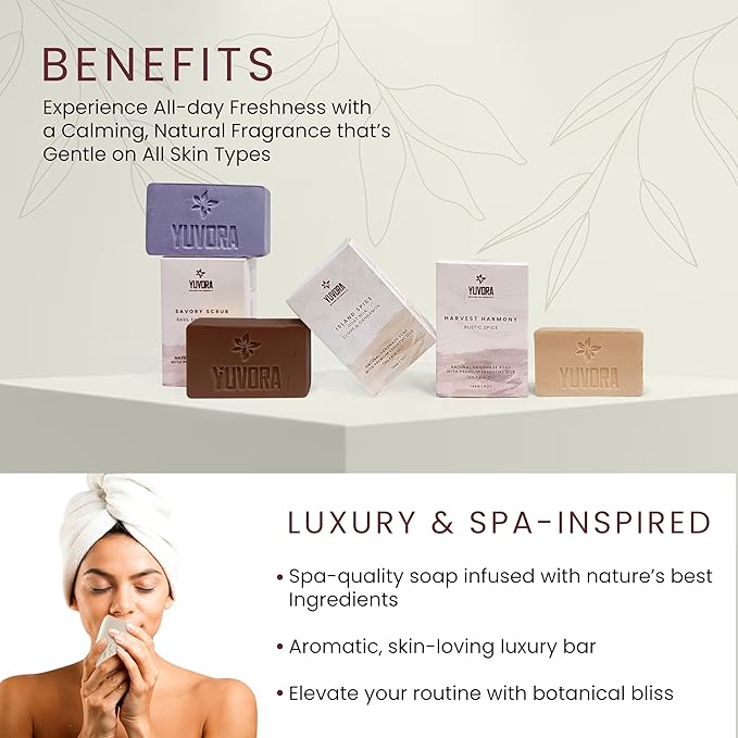 8 Pcs Women Natural Handmade Body Soaps 5 OZ Pack Floral Radiance Long lasting Fragrance Luxurious Scents with Natural Ingredients – Sulfate & Paraben Free, Vegan Soap