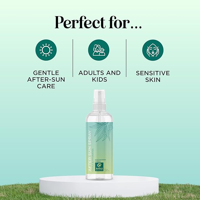 Soothing Aloe After Sun Spray - Rehydrating Aloe Spray for Sunburn Relief for Cooling After Sun Care with Vitamin E Hyaluronic Acid & Cucumber Extract - Vegan Cruelty Free & Dermatologist Tested