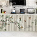 SK Studio Short Curtains for Kitchen, Cabinet Shelf Dust-Proof Blackout Tier Cafe Curtain Under Sink Skirt for Bathroom Laundry Room Style 8, 31.5" W x 31.5" H